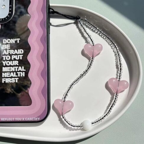 سحر الهاتف المخرم y2k kawaii يدويًا من أكريليك الهاتف حبل معصم الحبل لحقيبة الكاميرا Airpods سحر سلسلة مفاتيح الذهب واللؤلؤ البيضاء in Kuwait
