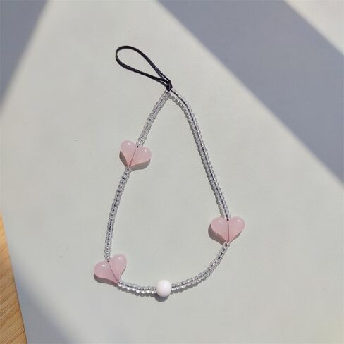 سحر الهاتف المخرم y2k kawaii يدويًا من أكريليك الهاتف حبل معصم الحبل لحقيبة الكاميرا Airpods سحر سلسلة مفاتيح الذهب واللؤلؤ البيضاء in Kuwait