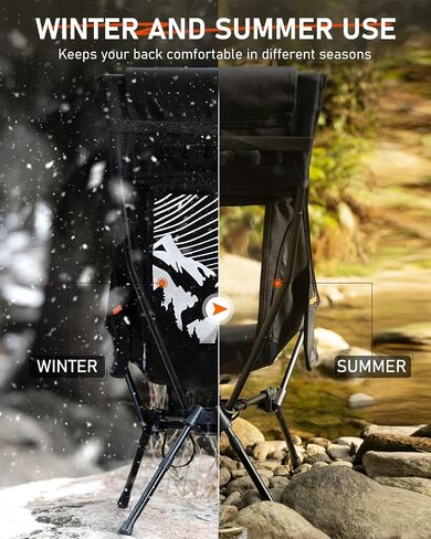NOVSIGHT Camping Chairs - Folding Portable Camp Chair, High Back Camping Chair with Headrest, Outdoor Comfortable Camping Chair for Adults Hiking Backpacking in Saudi Arabia
