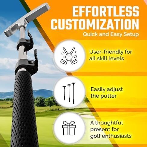 مضرب الأطفال بعمود قابل للتمديد - حجم قابل للتعديل للاعبي الجولف الصغار - اليد اليسرى واليمنى - نادي تدريب مثالي للأطفال والشباب - يتضمن 4 قطع كرات - فضي، 17 بوصة - 35 بوصة in Kuwait