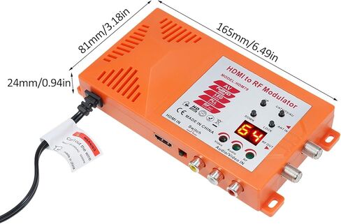 TV/ AV to RF Modulator Coaxial UHF Converter Adapter w/ & Channel Switch for Gaming Lap Blu-ray HD Digital AV Video to Talog Coax NTSC TV in Kuwait