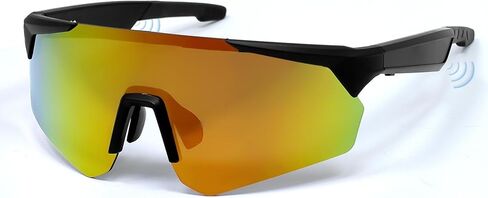 نظارة شمسية من البلوتوث المستقطبة للرجال ، نظارات رياضية ذكية للنساء مع مكبرات صوت أذن مفتوحة ، ميكروفون مدمجة ، نظارة شمسية للبيسبول تعمل على حماية الأشعة فوق البنفسجية ، نظارات ركوب الدراجات (أسود) in Kuwait