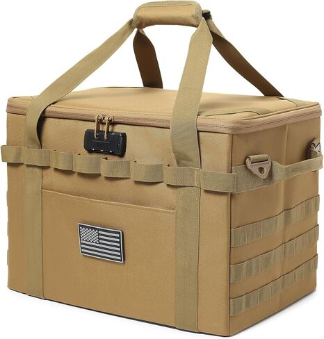Tactical Camping Storage Bag - 38L Utility Tote Bag Organizer with Combination Lock and Shoulder Strap in Kuwait