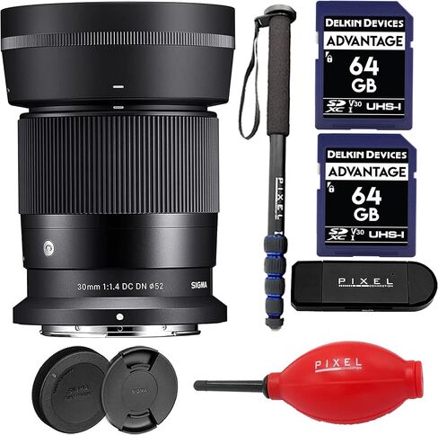 Sigma 30mm f/1.4 DC DN Contemporary Lens for Nikon Z Mount with Advanced Accessory & Travel Bundle | 302973 | Sigma 30mm Nikon Z Lens in Saudi Arabia