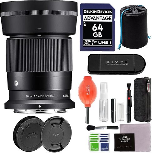 Sigma 30mm f/1.4 DC DN Contemporary Lens for Nikon Z Mount with Advanced Accessory & Travel Bundle | 302973 | Sigma 30mm Nikon Z Lens in Saudi Arabia