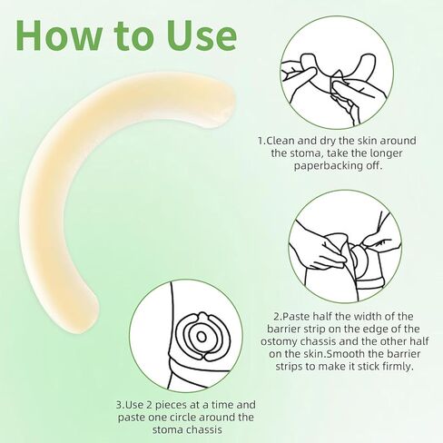 Ostomy Barrier Strips for Colostomy Bags, Y-Shaped Barrier Adhesive Strips Pack of 20, Barrier Extender of Ostomy Supplies in Saudi Arabia