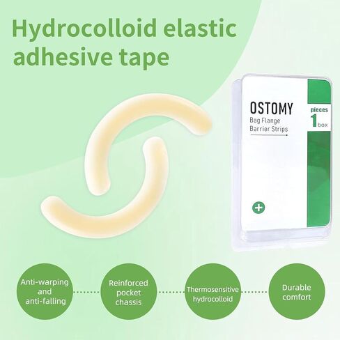 Ostomy Barrier Strips for Colostomy Bags, Y-Shaped Barrier Adhesive Strips Pack of 20, Barrier Extender of Ostomy Supplies in Saudi Arabia