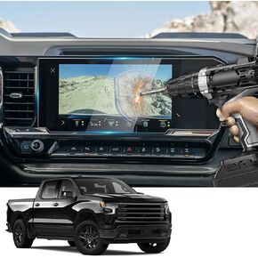 3 Pack Screen Protector for Silverado 2022 2023 2024 2025 Chevy Silverado Accessories Silverado Screen Protector 13.4'' for 2024 Chevy Silverado Screen Cover Tempered Glass 2024 Silverado Accessories
