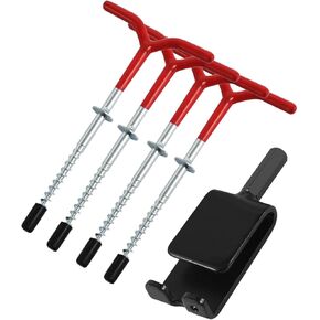 4Pcs Ice Fishing Anchors Ice Shanty Anchors Ice Anchor Drill Adapter Strong Ground Nails Tent Pegs Shelter Anchor Tent Stakes