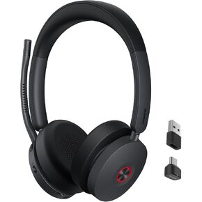 Yealink BH74 Active Noise Canceling Wireless Headset with Mic for Work, 6-mics Hybrid ANC Tech, Microsoft Teams Premium Open Ofﬁce Certified Headsets Bluetooth 5.3, up to 32h Talking, UC Compatible