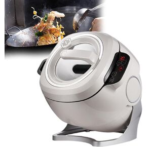 Commercial Automatic Cooking Machine - 6L Capacity Smart Wok, Multifunctional Cooking Machine, 360° Rotation, Can Fry, Stew, Boil, Convenient and Efficient, Suitable for Home