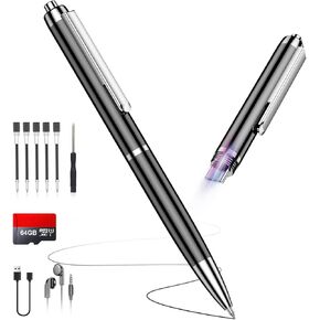 64GB (7200Hrs) Voice Recorder w/Type-C, Voice Activated Recorder with AI-Intelligent Noise Reduction, Audio Recording Device 90 Days Storage Capacity for Lectures Meeting, Class, Work, Interviews