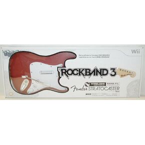 Mad Catz Rock Band 3 Wii/Wii-U Wireless Fender Stratocaster Guitar RED