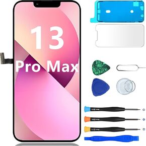 for iPhone 14 Pro Max Screen Replacement,3D Touch Screen LCD Display Digitizer Assembly with Waterproof Adhesive Tape and Repair Tools Kit (for Model: A2894, A2651, A2893, A2895)