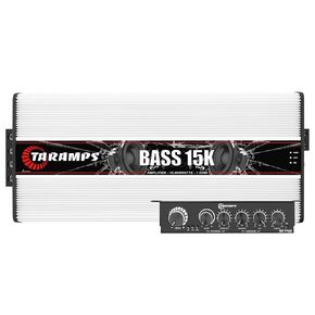 Taramps Bass 15k 1 Ohm 1 Channel 15000 Watts RMS, Mosfet Amplifier with EQ BASS, Bass Boost, Crossover Subsonic and Low Pass, Limiter, Class D, Monoblock Digital, Car Audio Amp, Great for Subwoofers