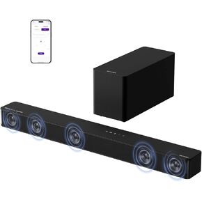 ULTIMEA 5.1ch Soundbar with Dolby Atmos, Sound Bar with Subwoofer for Smart TV, BassMX and VoiceMX Tech, Home Theater Surround Sound System for TV, 300W, App, BT 5.4, Poseidon M60 (2025 Model)