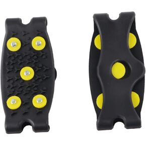 1Pair Tooth Silicone Crampon Cleats for Ice Climbing Slip Shoes Cover for Winter Outdoor Activities Flexible and Durable Overshoes Fits Sneakers Boots and Casual Footwear
