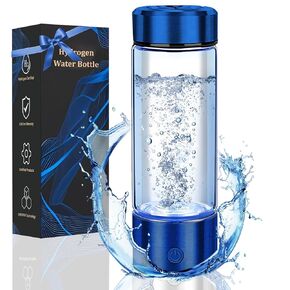 Hydrogen Water Bottle Generator, Portable Hydrogen Water ionizer, Rechargeable Hydrogen-Rich Water Bottle, Suitable for Travel, 420ml,Gift for Women Men, Gift for Friends, Birthday Gift, Black