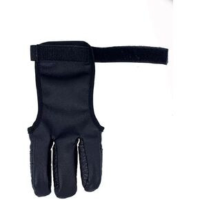 PMZ Archery Cowhide Three Finger Guard Glove for Bow Hunting