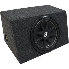 KICKER 43C154-N Bundle with Universal Car Stereo Hatchback Sealed Single 15" Comp C15 Sub Box Enclosure - Final 4 Ohm