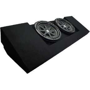 American Sound Connection Compatible with 2015-UP GMC Canyon Crew Cab Truck Dual 10" Kicker 43C104 Sub Box Enclosure New