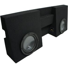 Harmony Audio Compatible with 2005-15 Toyota Tacoma Double Cab Truck HA-R104 Dual 10" Loaded Sub Box Enclosure