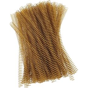 Spiral Binding Coil 9/16In, Cutable Spiral Binding Coil 4: 1 Ratio 100PCs for Projects (Gold)