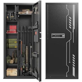 KAER 8-12 Gun safes,Rifle Safe,Gun Safes for Home Rifle and Pistols, Long Gun Safe for Rifle Shotgun for Home,Quick Access Rifle Safes,Adjustable Shelves