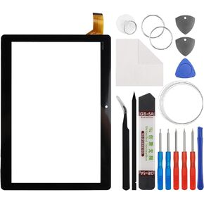 Touch Screen Panel Digitizer (Without LCD Display) Compatible with Contixo K102 10.0 inch with Tools