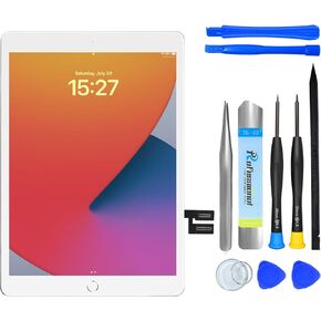 for iPad 7 7th / 8 8th Gen Screen Replacement Digitizer Touch Glass 10.2", for 7th 8th Generation A2197 A2198 A2200 A2270 A2428 A2429 A2430,no Home Button,Full Repair Kit
