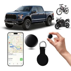 Mini GPS Tracker for Vehicles Hidden - No Monthly Fee Real Time Car Tracker Device Works with Find My iOS, Tracking Device for Kids Dogs Cats Elderly Anti-Theft Car GPS Tag