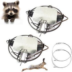 2 Pack 𝗛𝘂𝗻𝘁𝗶𝗻𝗴 𝗧𝗿𝗮𝗽 Spring Trap 𝗔𝗻𝗶𝗺𝗮𝗹 𝗧𝗿𝗮𝗽 Spring Live Animal Cage Trap, Heavy Duty Folding Spring Traps for Small 𝐀𝐧𝐢𝐦𝐚𝐥 𝐓𝐫𝐚𝐩𝐬 (6-inch)