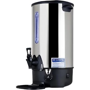 Electric Hot Coffee Kettle Warmer Stainless Steel Hot Coffee Dispenser Hot Coffee Boiler And Warmer with Independent Filter Quick-Temp or Boil for Tea Coffee 1300W 15.4 Liter Capacity