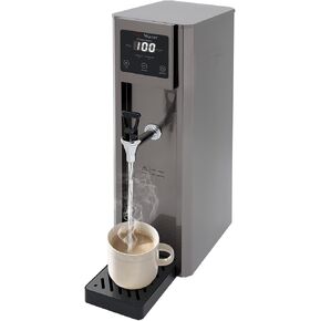 DYNAMI Commercial Hot Water Dispenser 3000W,5.3gal Large Electric Water Boiler 304 Stainless Steel Hot Water Machine,Intelligent Step Heating,for Tea Coffee Restaurant (20L/5.3gal,Silver)