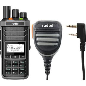Radtel RT-860 Multi Band Ham Radio HF UHF VHF Dual Band مع AM USB LSB CW CB LW MW SW SSB ، 1024 قنوات ، بطارية 2000 مللي أمبير في الساعة ، شحن النوع C (بدون هوائيات SW/MW) مع ميكروفون ميكروفونسم