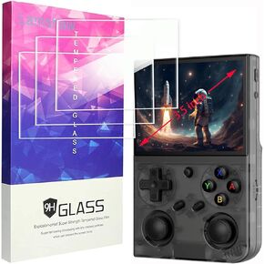 G350 Retro Handheld Game Screen Protector, 9H Tempered Glass Screen Protector Film Compatible for G350 Retro Handheld Game Console 3.5-inch (Glass-3Pack)