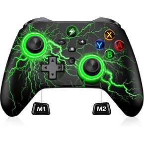 EXTREMECOOL Switch Controllers, Wireless Switch Pro Controller with RGB Breathing LED/Macro/Turbo/Vibration/Motion Control, Pro Controller Remote for Switch/Lite/OLED/iOS/Android/Windows PC