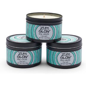 Zum Glow Soy Candle - Sea Salt - 7 oz (3 Pack) in Kuwait