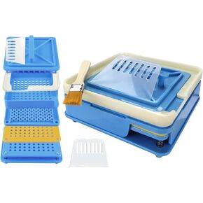 00# Manual Espresso Machine, 100 holes PiII Maker Machine, Manual Filling Tray, 00# Size Multi-Purpose Fill Machine Tray Fit for home, Size 7.1 x 7.1 x 2.1inches