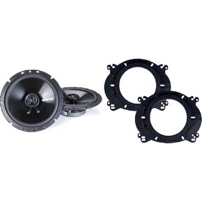 Memphis Audio SRX60V Street Reference Series 6.5" Oversize Speakers - Pair with OEMBKT60 Vehicle Specific 6 1/2"" Speaker Adaptors