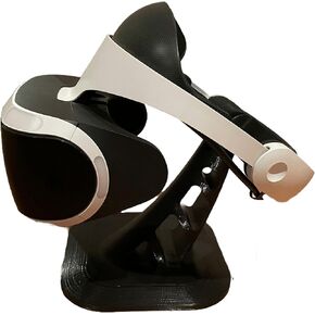 VR Headset Stand Charging Dock Mount Stand for Sony PlayStation VR/PSVR1/PSVR2/Oculus Rift S, Virtual Reality Display Holder Accessory (White)