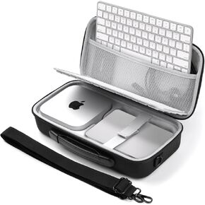 Hard Travel Case for Mac Mini M4 / M4 Pro (2024), Fits Magic Keyboard, Mouse, Trackpad and Accessories, Protective Carrying Bag for Mac Mini Desktop Computer (Case Only)