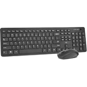Wireless Keyboard and Mouse Combo - Rii Standard Office PC Keyboard and Optical Wireless Mice (Black) in Kuwait