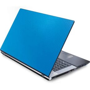Skinit Decal Laptop Skin Compatible with Generic 17in Laptop (15.2in X 9.9in) - Blue Carbon Fiber Specialty Texture Material Design