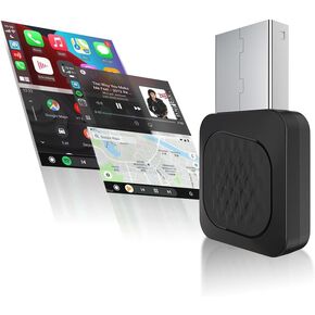 Mini Ultra,Autobox New Verison 2-in-1 Wireless CarPlay and Wireless Android Auto Adapter for Factory Wired CP/AA,Not Use for BMW and Tesla,Copmact Size and Easy to Use,Black