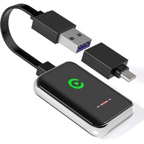 Wireless CarPlay Adapter for iPhone - Convert Wired to Wireless Apple CarPlay Adapter, Plug & Play, No Delay,Mini Size with Extension Cable USB-C Compatible with Built-in CarPlay & iOS 10+