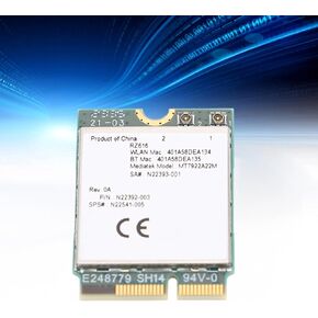 RZ616 MT7922A22M M.2 وحدة بطاقة شبكة WIFI6E WL ، 5374MBPS Bluetooth 5.2 TRI Band WiFi6e Adapter ، للكمبيوتر ، من أجل Linux متوافق وسهل التثبيت