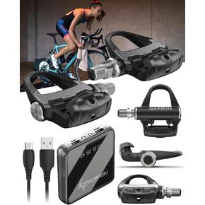 Garmin Rally RS200 ، مقياس الطاقة ثنائي الاستشعار ، متوافق مع مرابط Shimano SPD-SL ، أسود مع حزمة بنك الطاقة القابلة للارتداء.