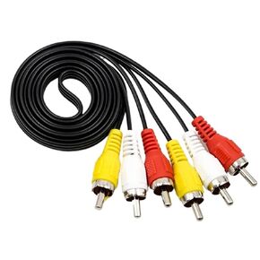1pcs AV إلى AV Audio Video Cable 3 Male Composite to Male Cable 1M Gold Placed for IDEO DVD Player