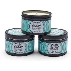 Zum Glow Soy Candle - Lavender Blends - Lavender, Lavender-Mint, Frankincense-Lavender - 7 oz (3 Pack) in Kuwait